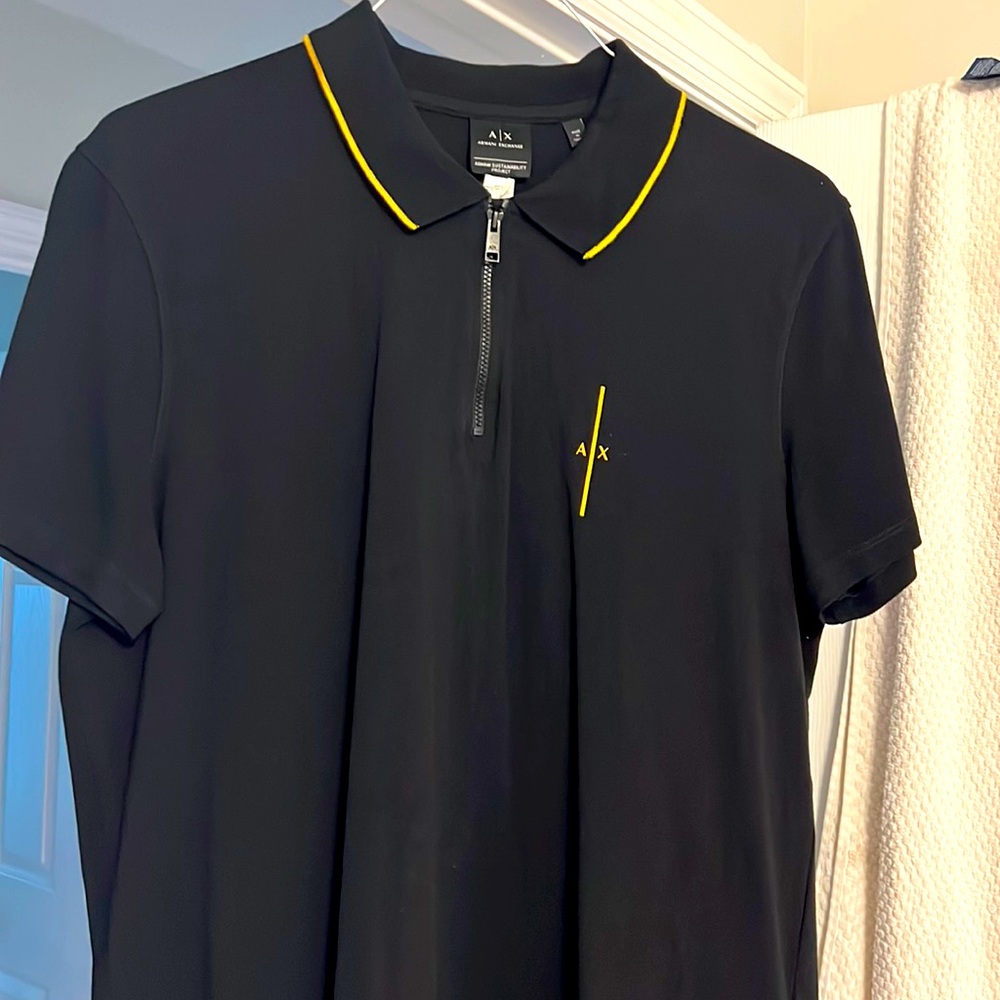 Armani Xchange polo yellow and black